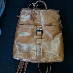 Vintage leather backpack